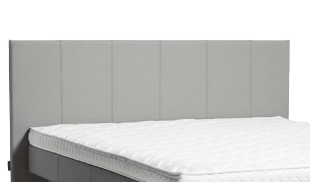 Tête de lit Plateau Akva en gris clair, panneau de 4 cm à coutures verticales