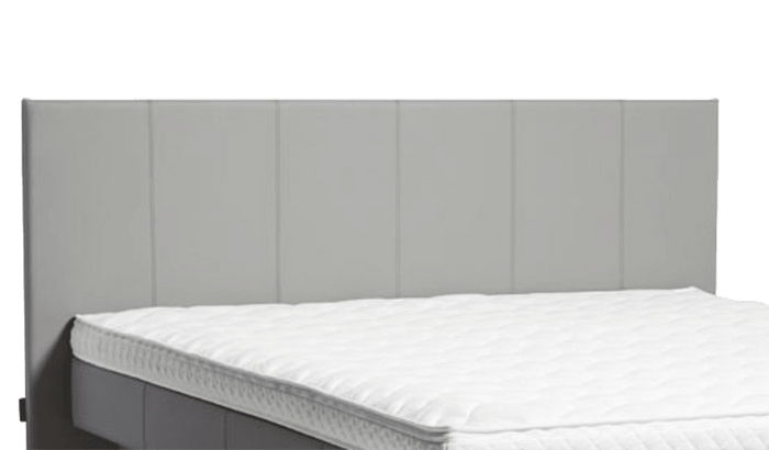 Tête de lit Plateau Akva en gris clair, panneau de 4 cm à coutures verticales